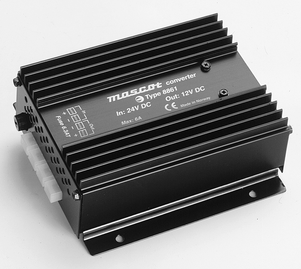 Mascot 8861 81W 48V/24V Switch mode DC/DC converter with electrical separation, unregulated output